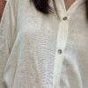 Chemise ajustée en lin – ANA – Blanche – Élégance intemporelle – Image 6