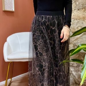 Jupe en tulle ROXANNE léopard - Taille Unique
