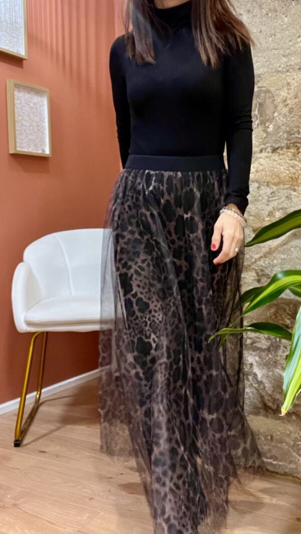 Jupe en tulle ROXANNE léopard - Taille Unique