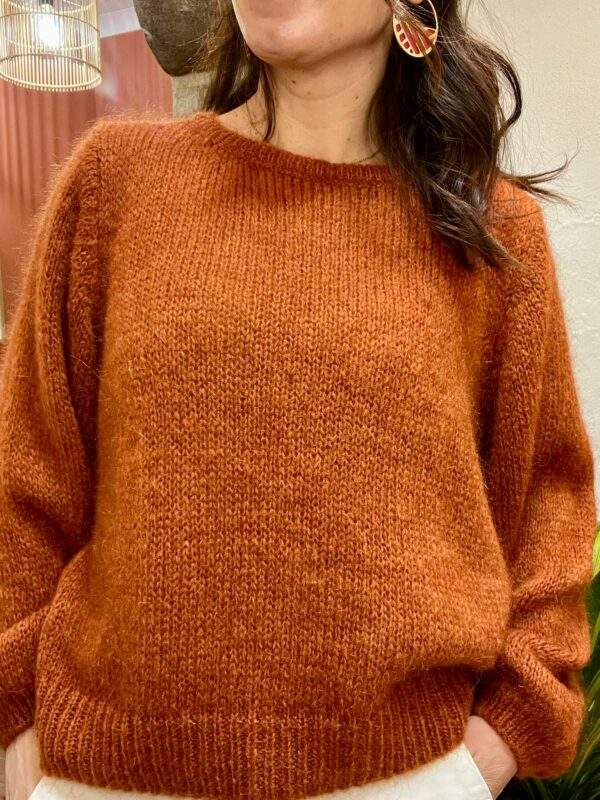 Pull Douillet en Mohair ANTOINE Terracotta - Taille Unique – Image 2