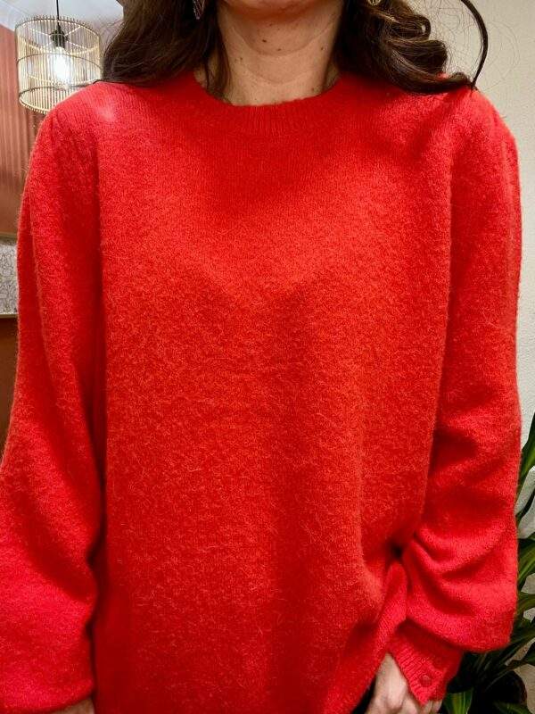 Pull en Alpaga et Laine EDOUARD rouge – Image 2