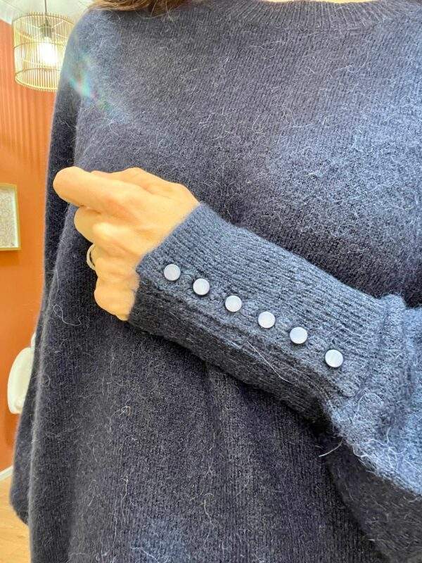Pull en Alpaga et Laine EDOUARD marine – Image 2