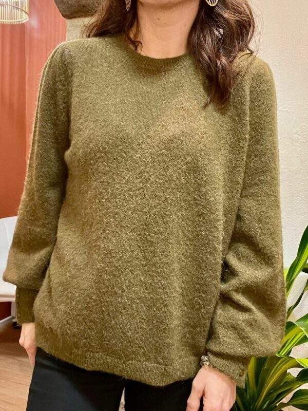 Pull en Alpaga et Laine EDOUARD kaki – Image 5