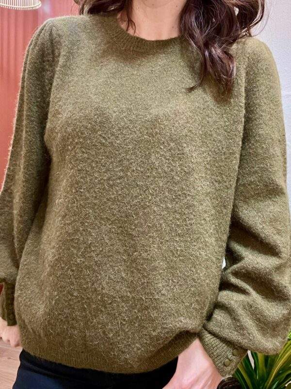 Pull en Alpaga et Laine EDOUARD kaki – Image 3