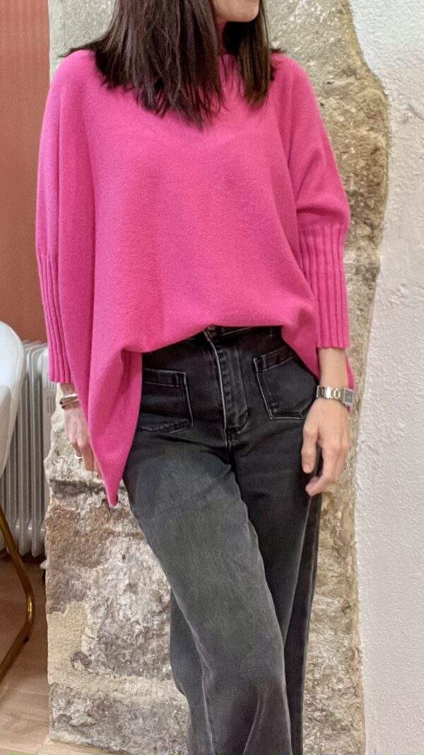Pull confort ANDREA fuschia - Taille Unique – Image 6
