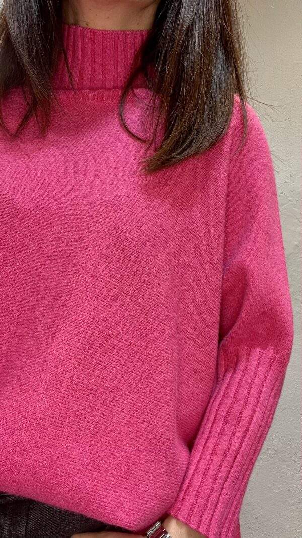 Pull confort ANDREA fuschia - Taille Unique – Image 5