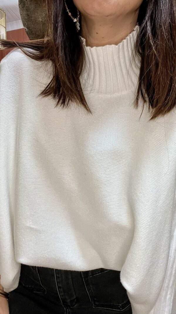 Pull confort ANDREA blanc - Taille Unique – Image 4