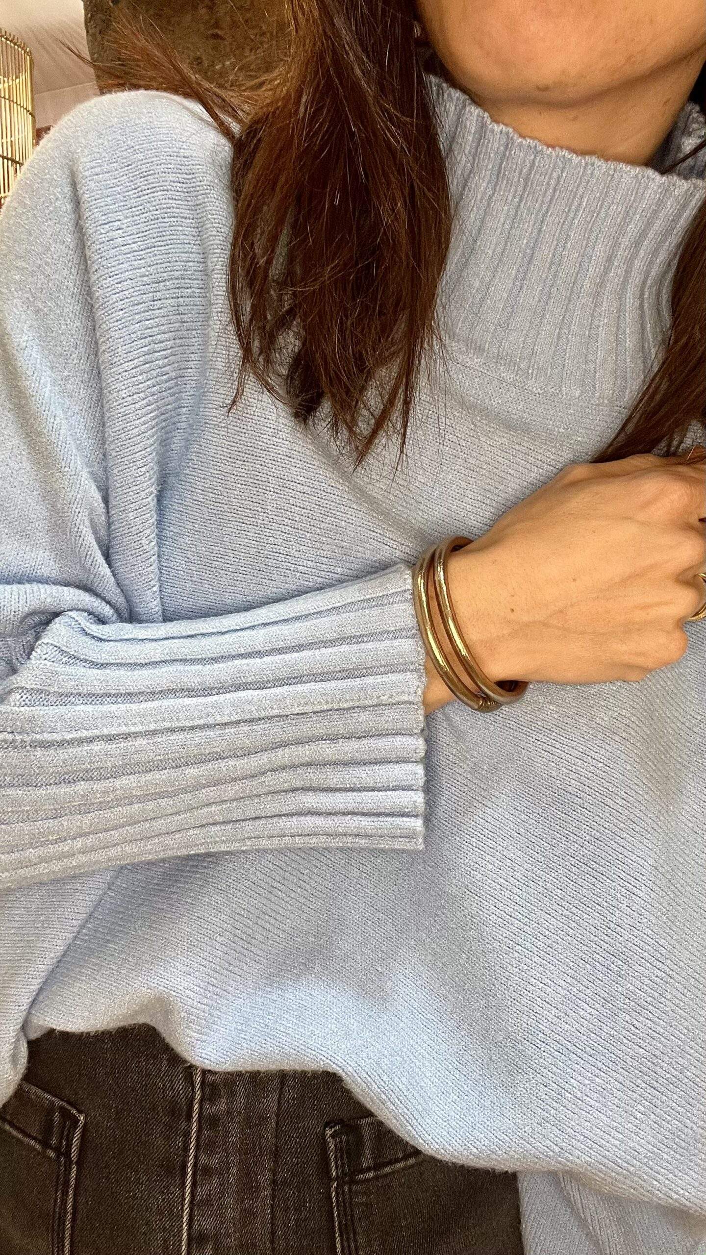 Pull confort ANDREA bleu ciel - Taille Unique – Image 3