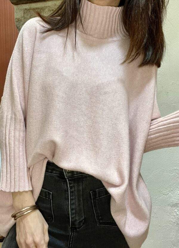 Pull confort ANDREA rose - Taille Unique – Image 5
