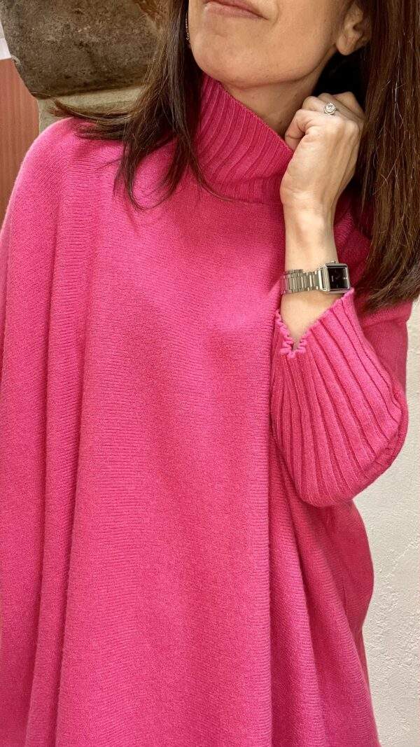 Pull confort ANDREA fuschia - Taille Unique – Image 2