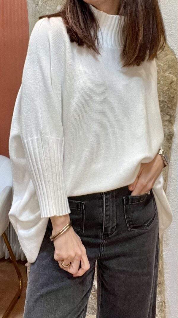 Pull confort ANDREA blanc - Taille Unique – Image 6