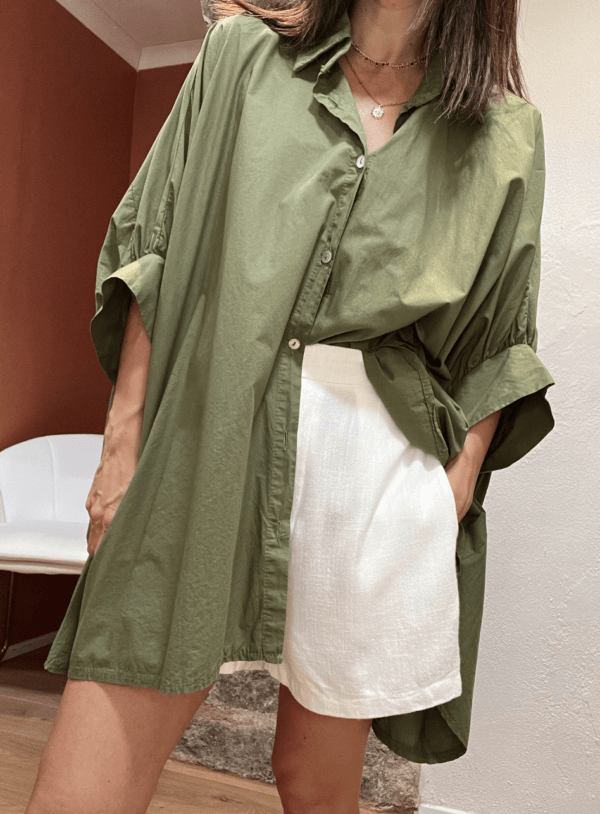 Chemise oversize CAPUCINE kaki - Taille Unique