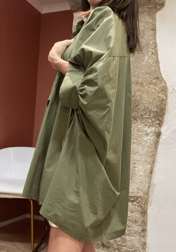 Chemise oversize CAPUCINE kaki - Taille Unique – Image 2