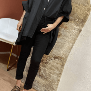 Chemise oversize CAPUCINE noire - Taille Unique