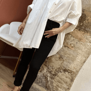 Chemise oversize CAPUCINE blanche - Taille Unique