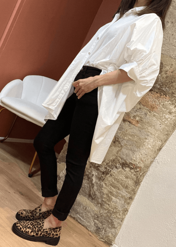 Chemise oversize CAPUCINE blanche - Taille Unique – Image 2