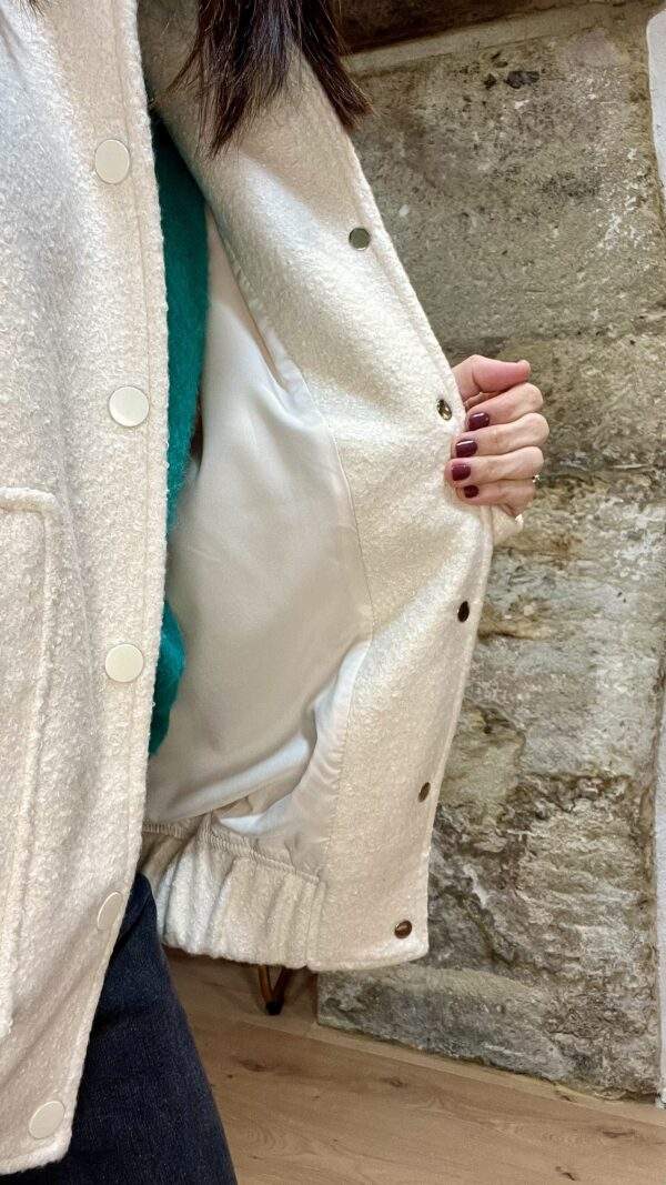 Veste bouclette TEDDY écrue – Image 5