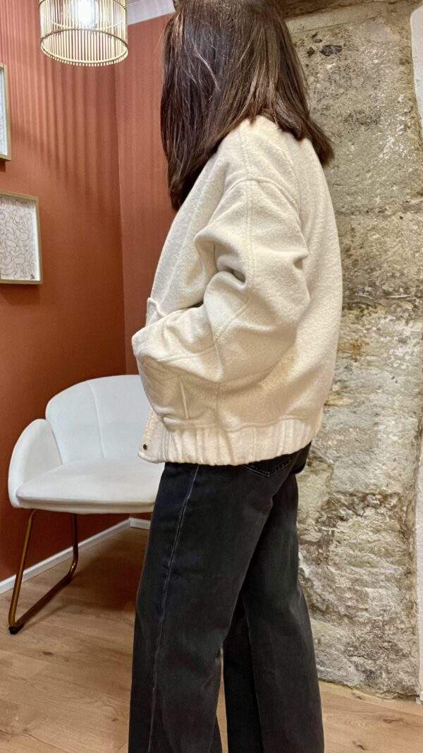 Veste bouclette TEDDY écrue – Image 7
