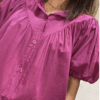 Chemise ANNE – Prune – Voile de coton léger – Made in Italy – Image 3