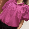 Chemise ANNE – Prune – Voile de coton léger – Made in Italy – Image 2