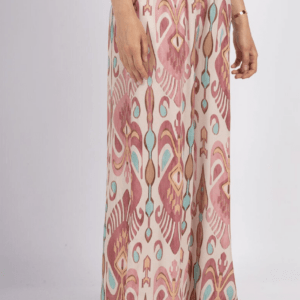 Pantalon palazzo imprimé en viscose MATHIAS – taille haute et confort maximal