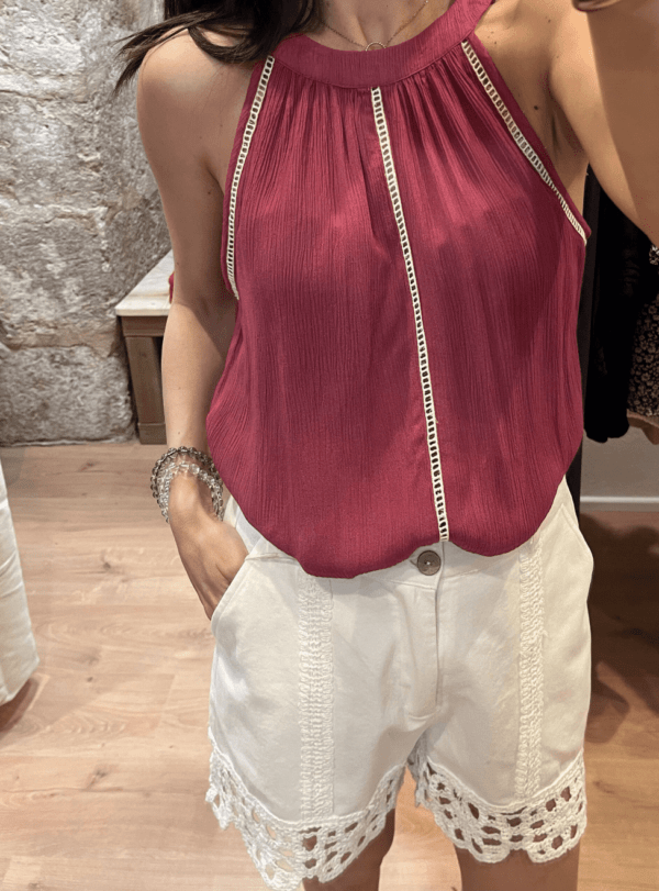 Short MARCO à détail crochet – coupe fluide romantique – idéal pour l’été – Image 3