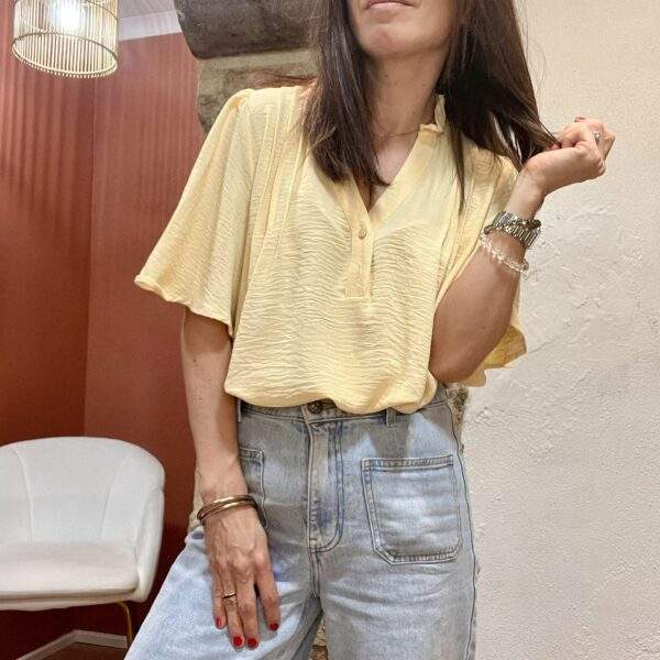 Blouse jaune BIRDY – Élégance légère et féminine – Image 2