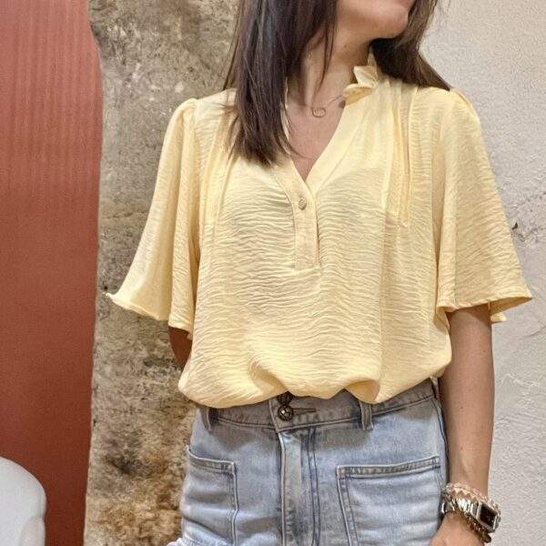 Blouse jaune BIRDY – Élégance légère et féminine – Image 4