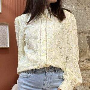 Chemise FLORE – Broderie florale texturée
