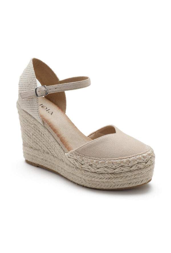 Espadrilles compensées à brides – Beige – Image 6