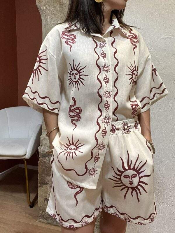 Ensemble imprimé – GALA – Bordeaux – Look solaire et stylé – Image 3