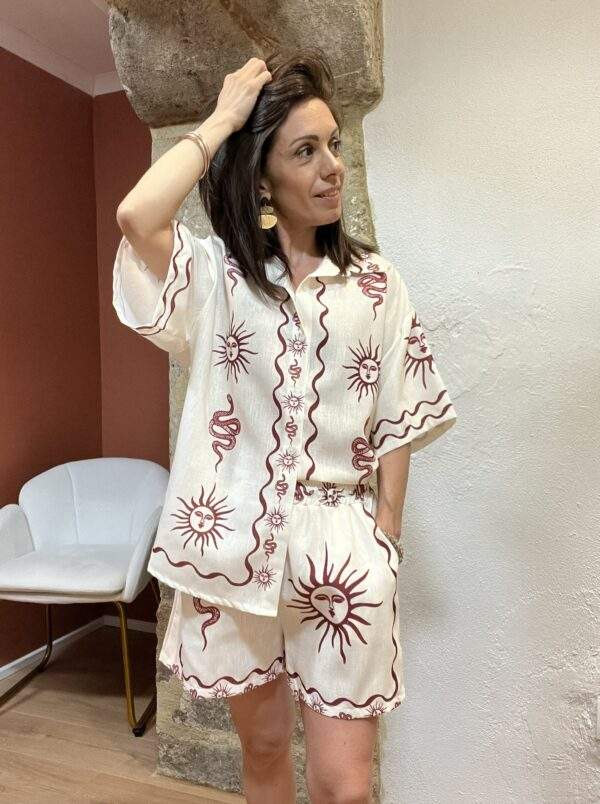 Ensemble imprimé – GALA – Bordeaux – Look solaire et stylé – Image 6