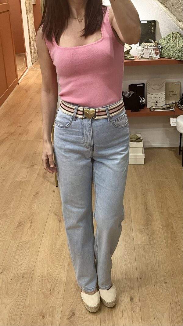 Jean droit SOLANGE – Denim clair – Image 7