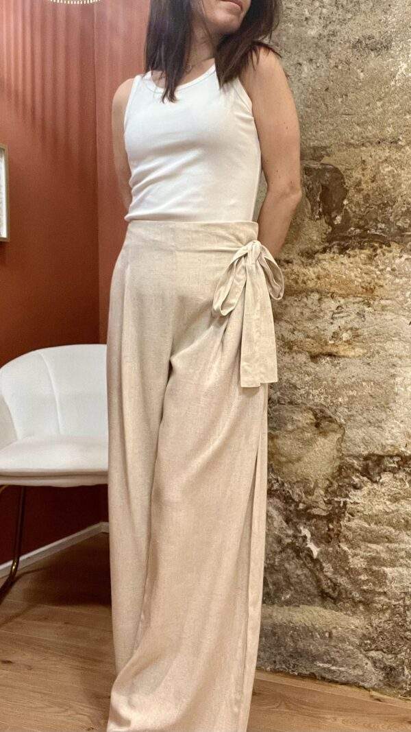 Pantalon fluide HARRY beige – Le basique doux et chic – Image 2