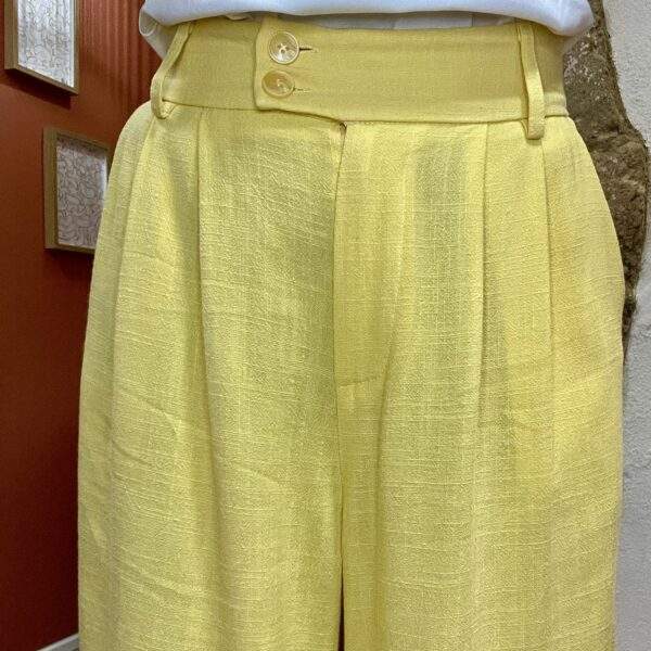 Pantalon fluide FELIX – Jaune mimosa – Image 4