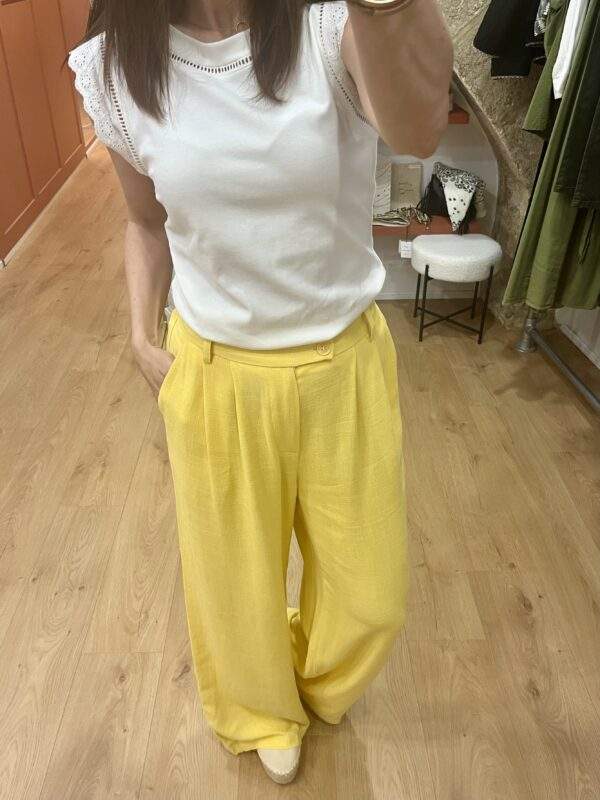 Pantalon fluide FELIX – Jaune mimosa – Image 5