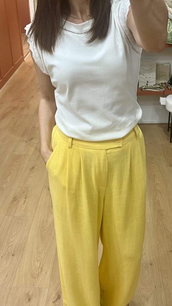Pantalon fluide FELIX – Jaune mimosa – Image 6