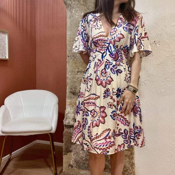 Robe courte TALIA – La robe vitaminée qui sent bon l’été
