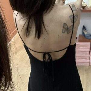Robe CLÉO – Noir élégant