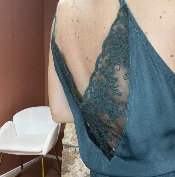 Robe fluide ELENA – Vert sapin – Image 2