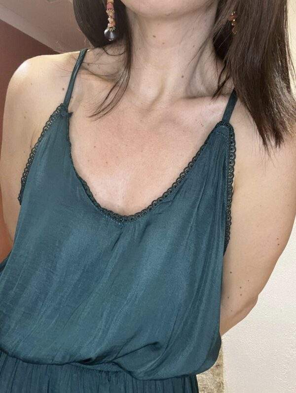 Robe fluide ELENA – Vert sapin – Image 3
