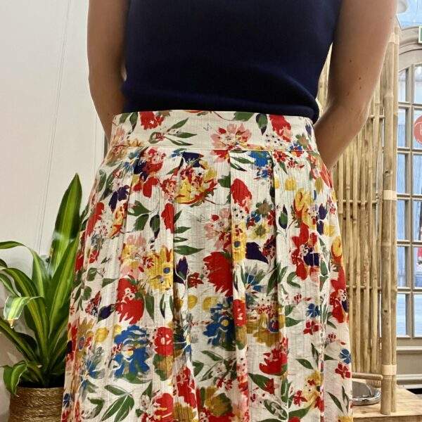 Jupe longue GAYA – Taille élastique & imprimé fleuri multicolore – Image 7