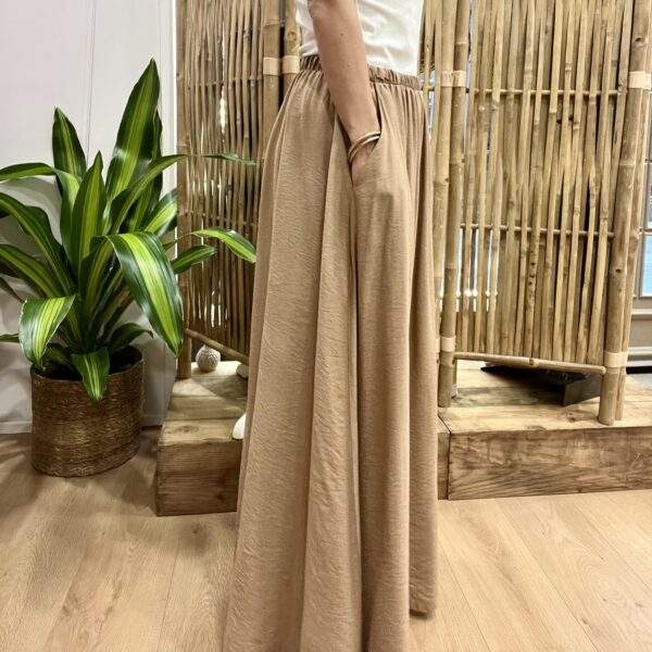 Jupe fluide camel LISE – Image 3