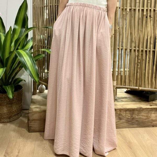 Jupe fluide rose LISE – Image 2