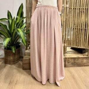 Jupe fluide rose LISE