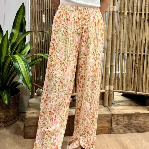 Pantalon fleuri GEORGIA – Taille unique