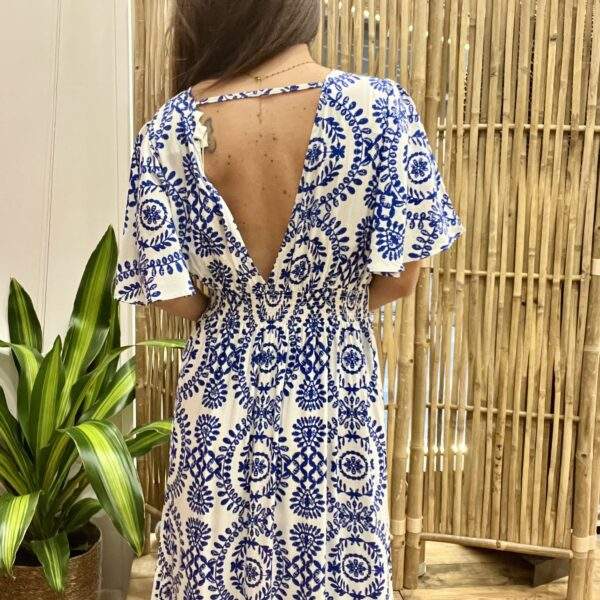 Robe JOSEPHINE à Motif Bleu – Féminité et Confort – Image 5