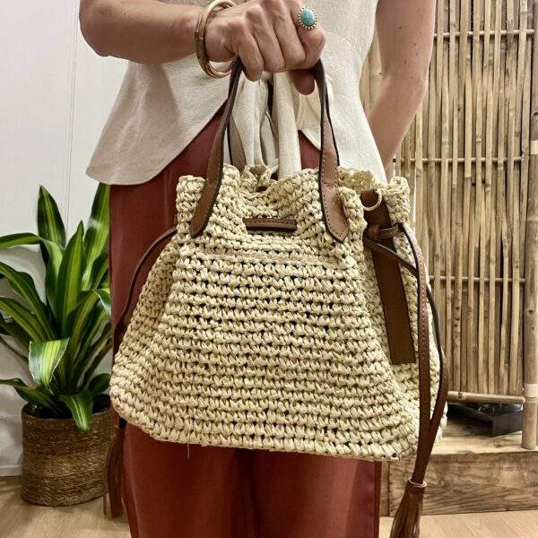 Sac à Main en Paille CÉSAR – Look Bohème Chic – Image 3