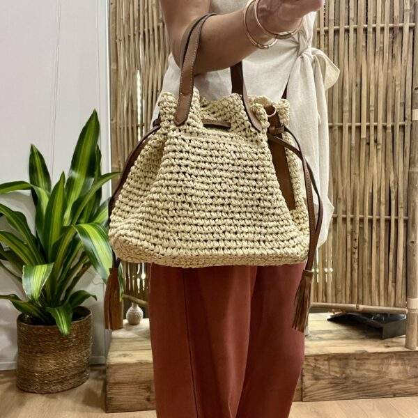 Sac à Main en Paille CÉSAR – Look Bohème Chic – Image 4