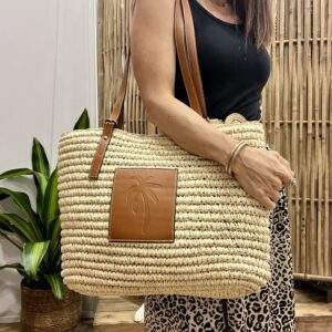 Panier Shopping en Paille – 100% Naturel